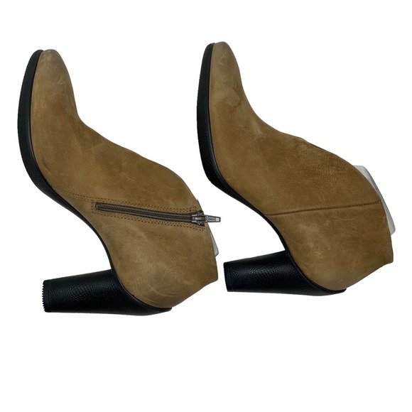 Ecco Womens Size EU 41 US 10 - 10.5 Brown Leather Suede Ankle Boots Booties - Picture 4 of 12
